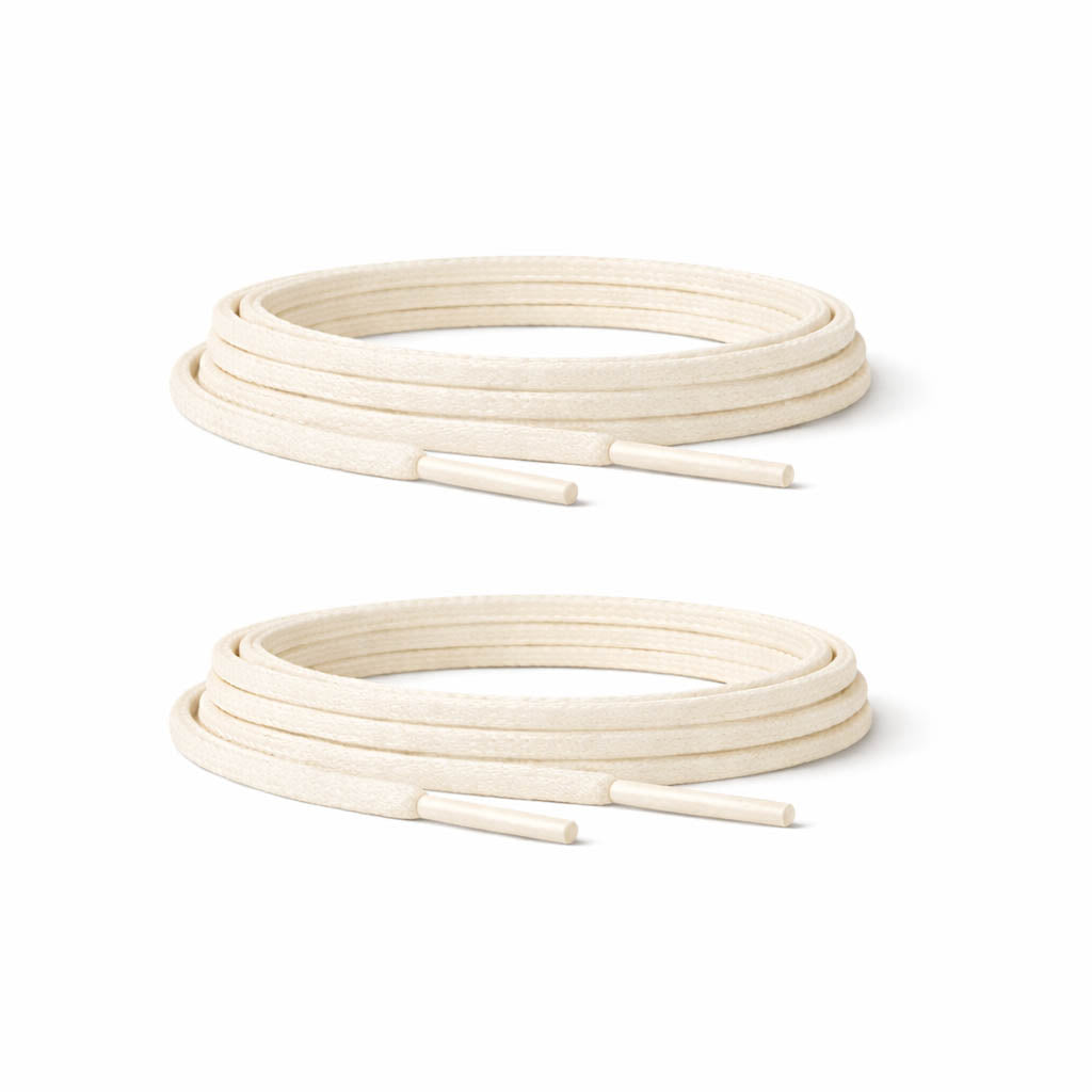 89 voksede snore flade hvid creme