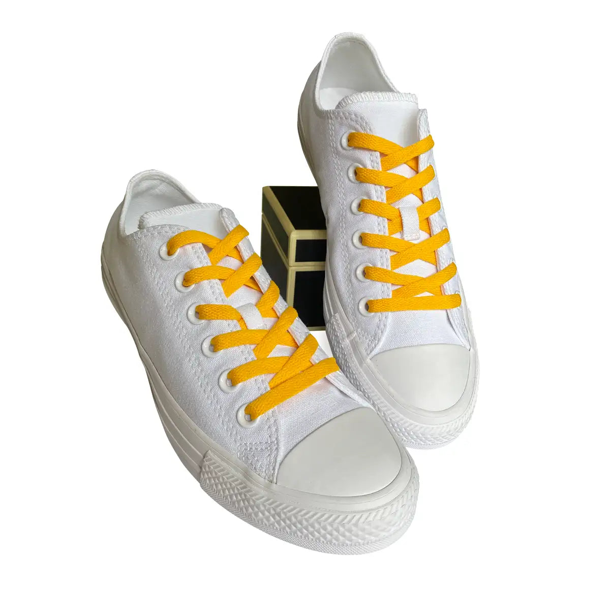 snoerebaand-sneakers-gul-moerk