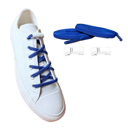snoerebaand-elastiske-blaa-moerk-magneter-hvid-sko