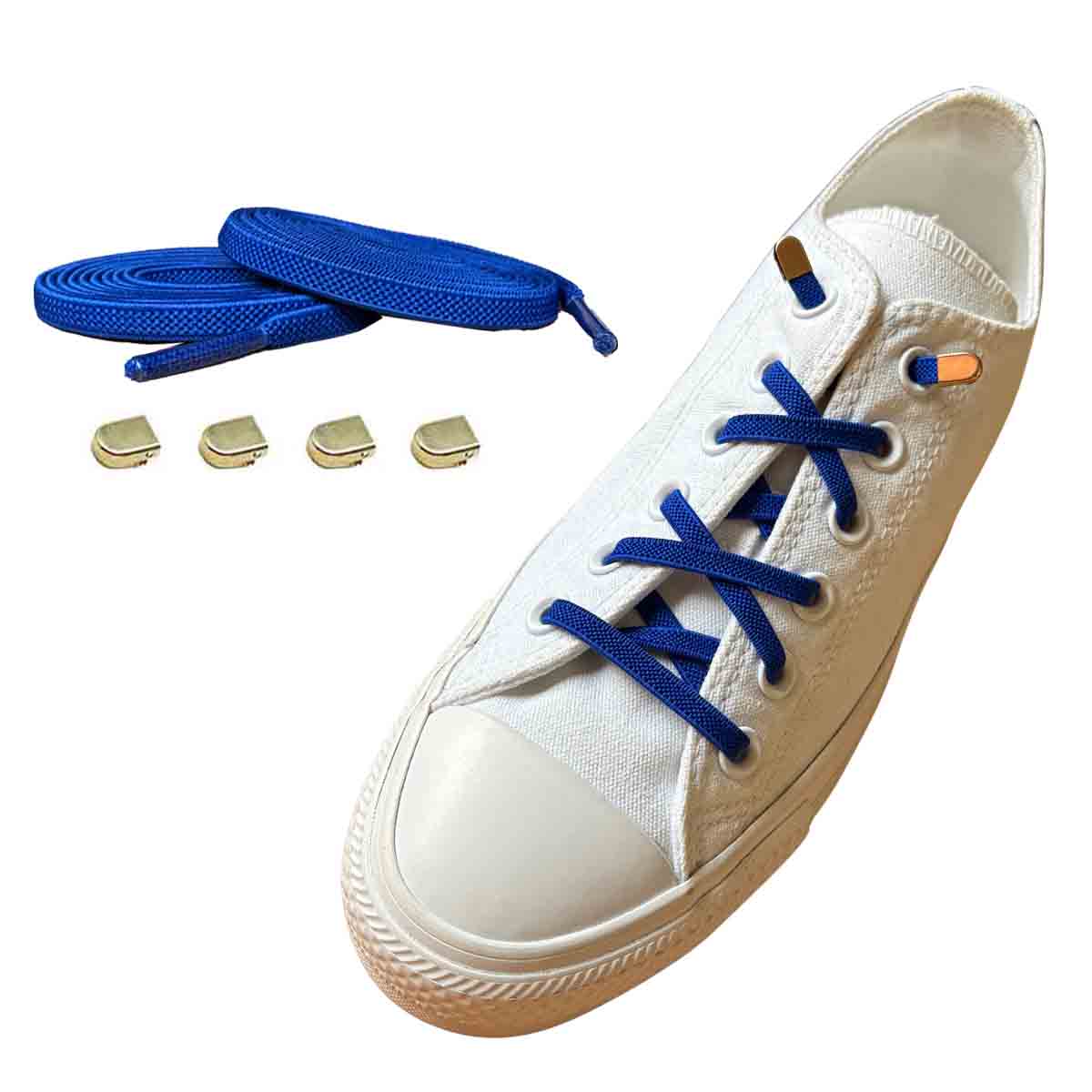 elastiske-snoerebaand-blaa-moerk-clips-guld-sko