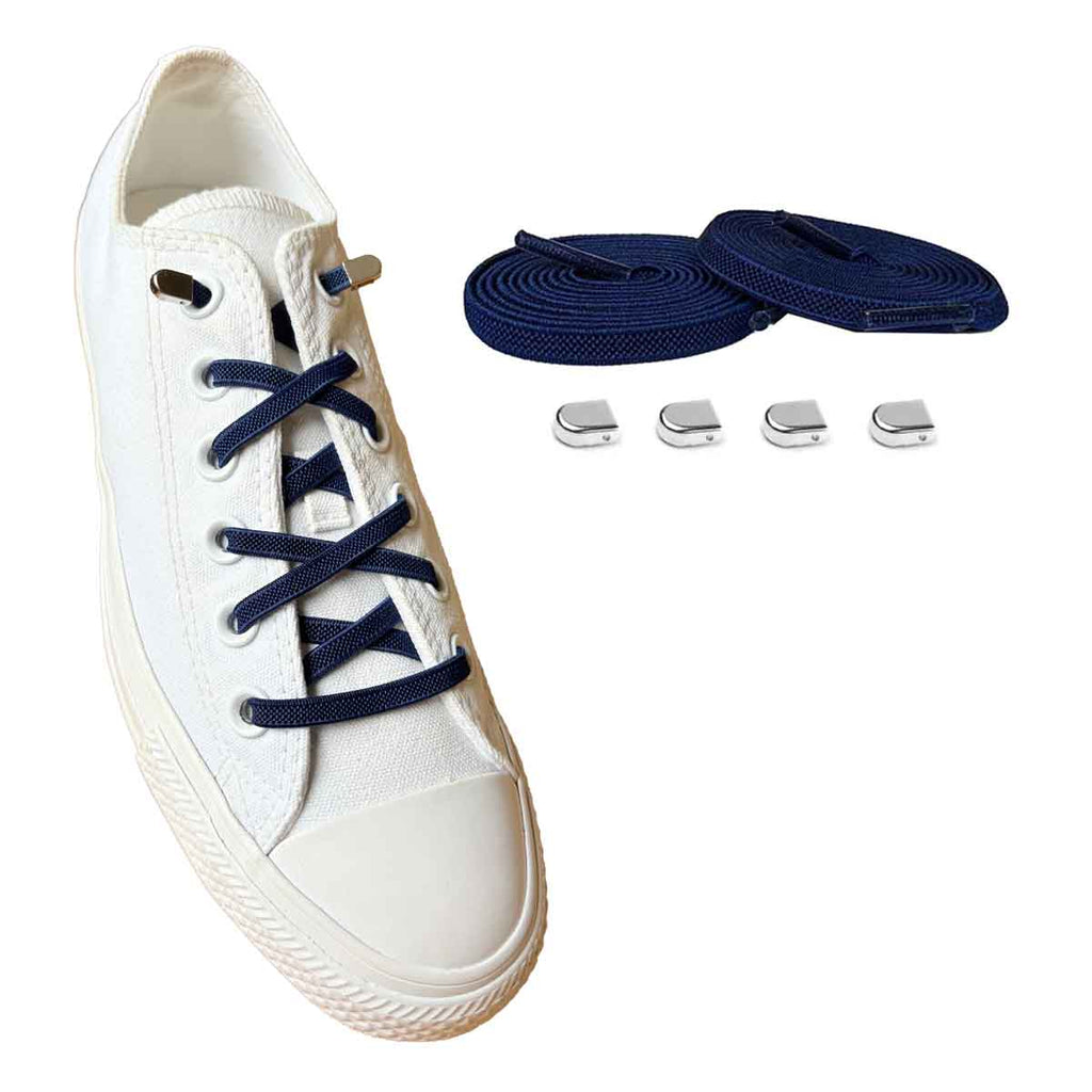 elastiske-snoerebaand-blaa-navy-clips-soelv-blank-sko
