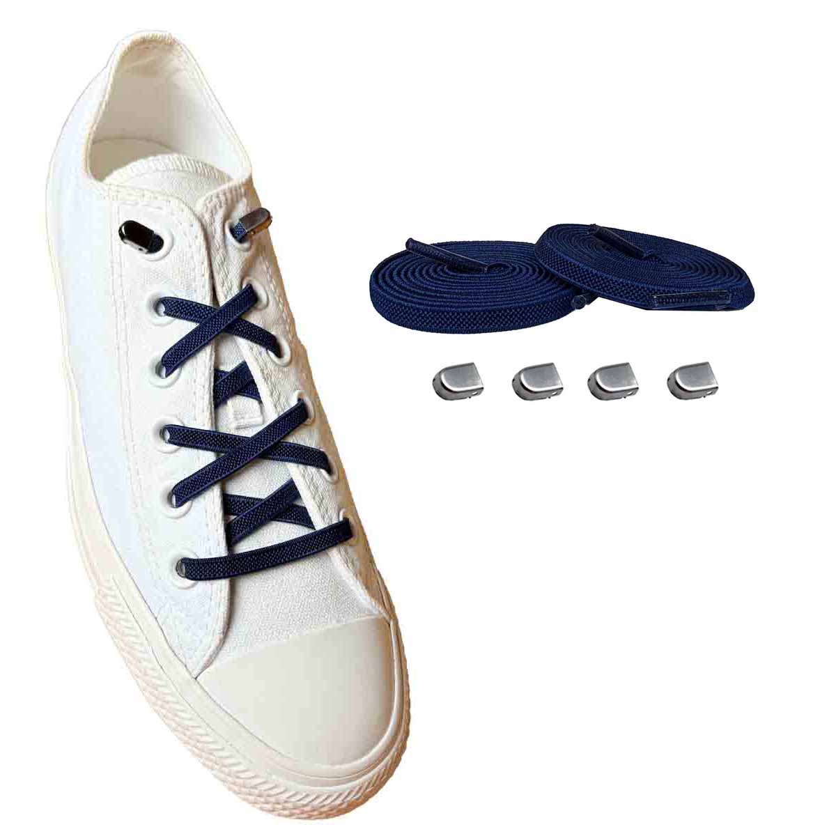 elastiske-snoerebaand-blaa-navy-clips-soelv-mat-sko