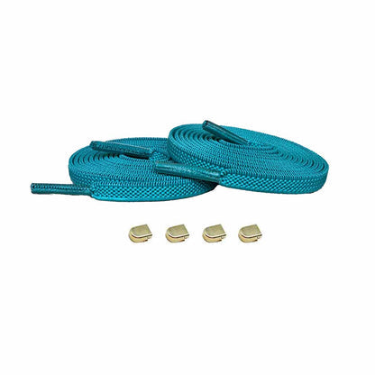 elastiske-snoerebaand-blaa-petrol-clips-guld