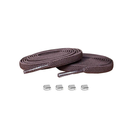elastiske-snoerebaand-brun-navy-clips-soelv-blank