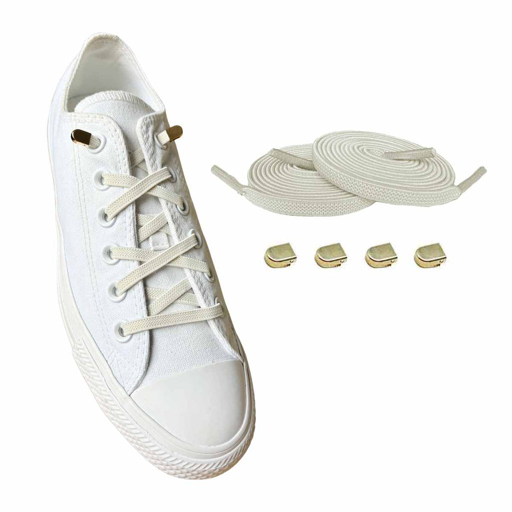 elastiske-snoerebaand-hvid-creme-clips-guld-sko