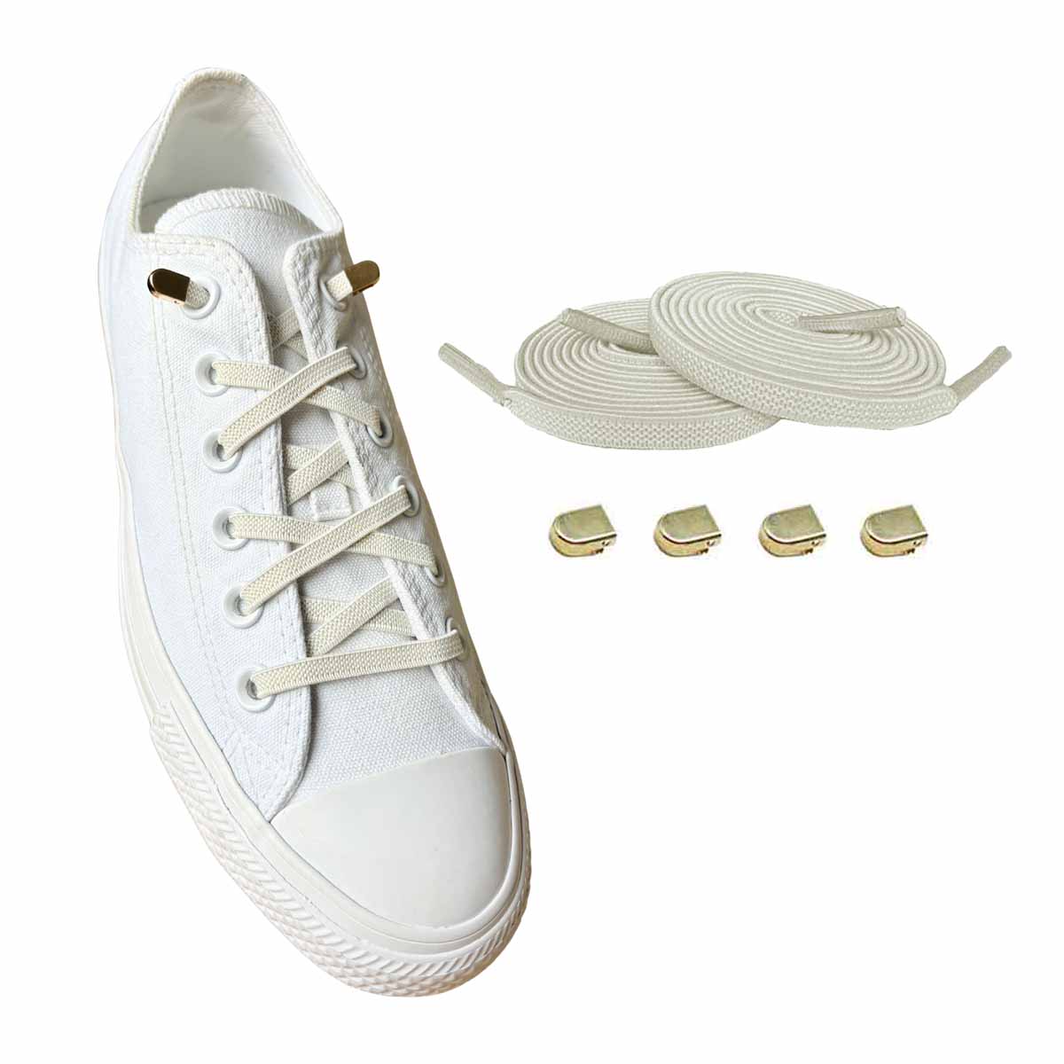 elastiske-snoerebaand-hvid-creme-clips-guld-sko