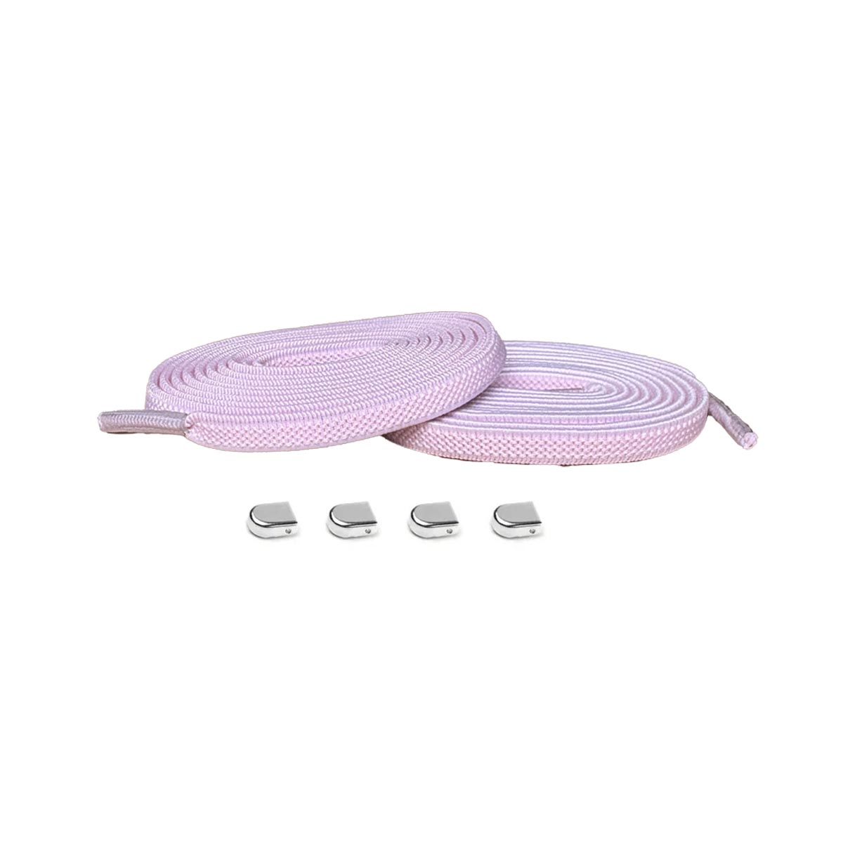Rød lys / Sølv – elastiske snorebaand clips lyserod solv blank 01 hovedbillede