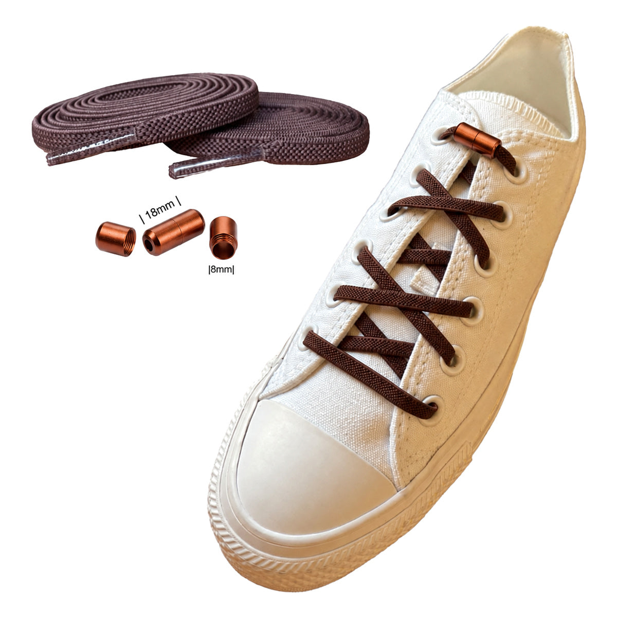 Brun – elastiske snorebaand drejelukning brun 2