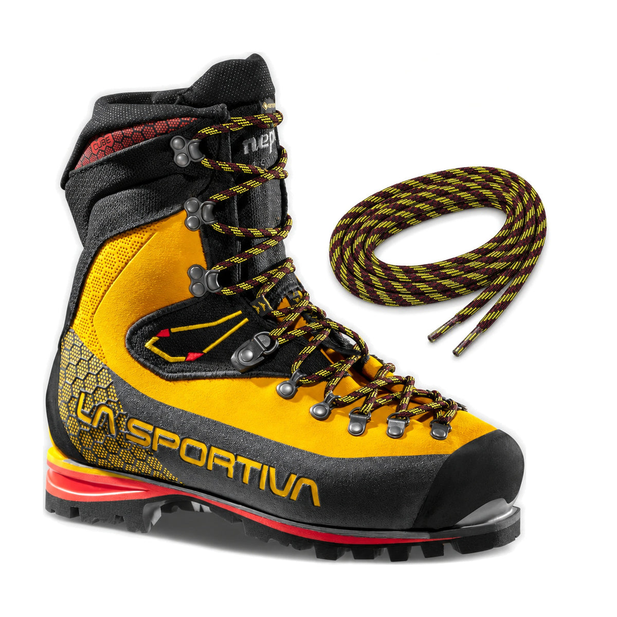 Sort gul rød / 215 cm – la sportiva mountain laces nepal sort gul rod 215 cm 02 nepal cube gtx