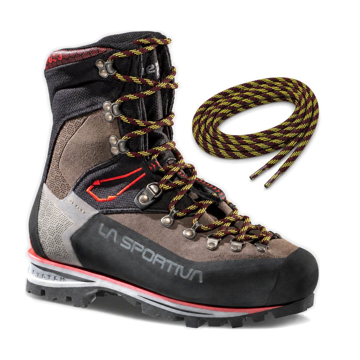 Sort gul rød / 215 cm – la sportiva mountain laces nepal sort gul rod 215 cm 03 nepal trek evo gtx