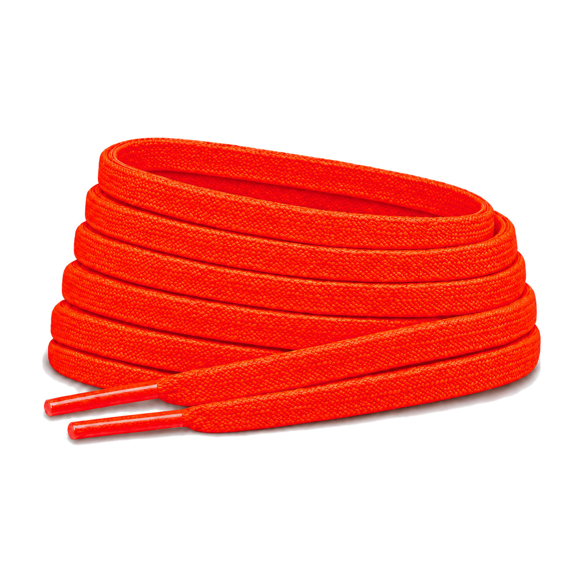 Orange rød – snorebaand flad smal fodbold orange rod 01 hovedbillede