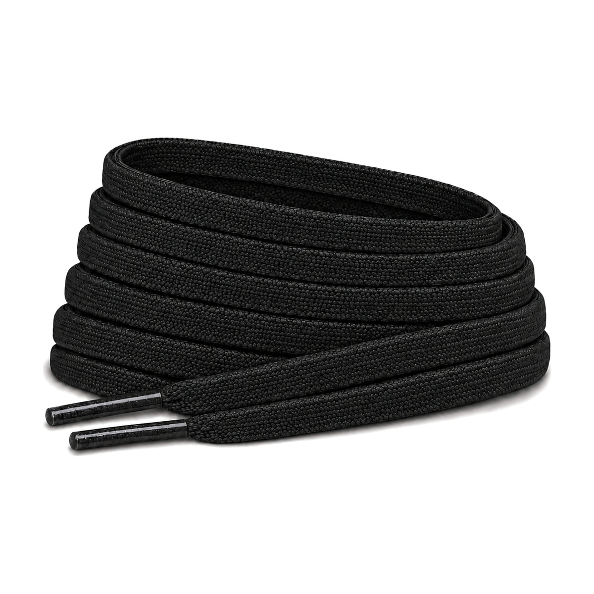Sort – snorebaand flad smal fodbold sort 01 hovedbillede